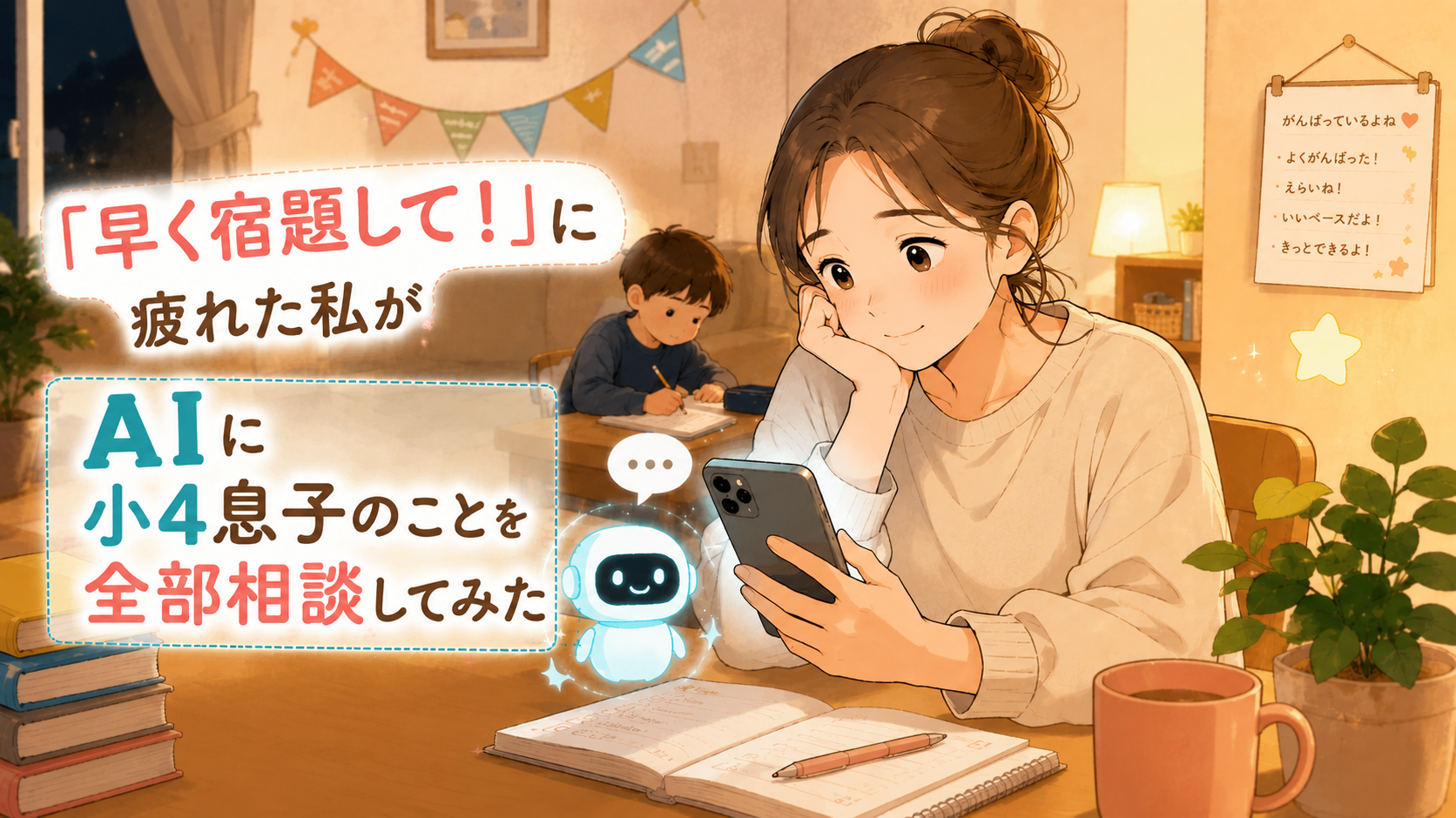 「早く宿題して！」に疲れた私が、AIに小4息子のことを全部相談してみた