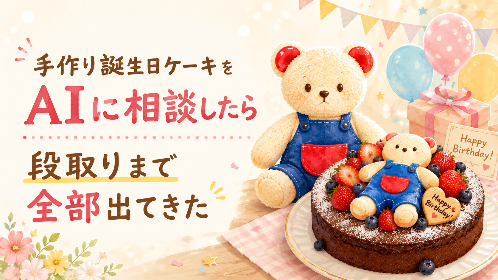 手作り誕生日ケーキをAIに相談したら段取りまで全部出てきた